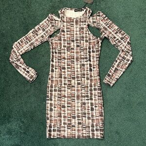 PrettyLittleThing Multicolor Long Sleeve Dress